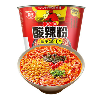白家陈记 阿宽重庆酸辣粉 108g 桶装 - 1