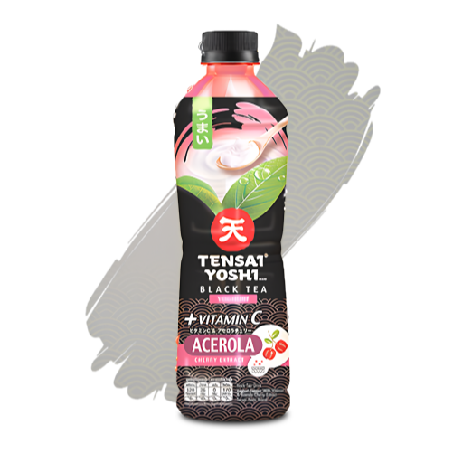 TENSAI YOSHI : Black Tea Yoghurt Flavour with Vitamin C and Acerola Cherry 440 ML. - 1