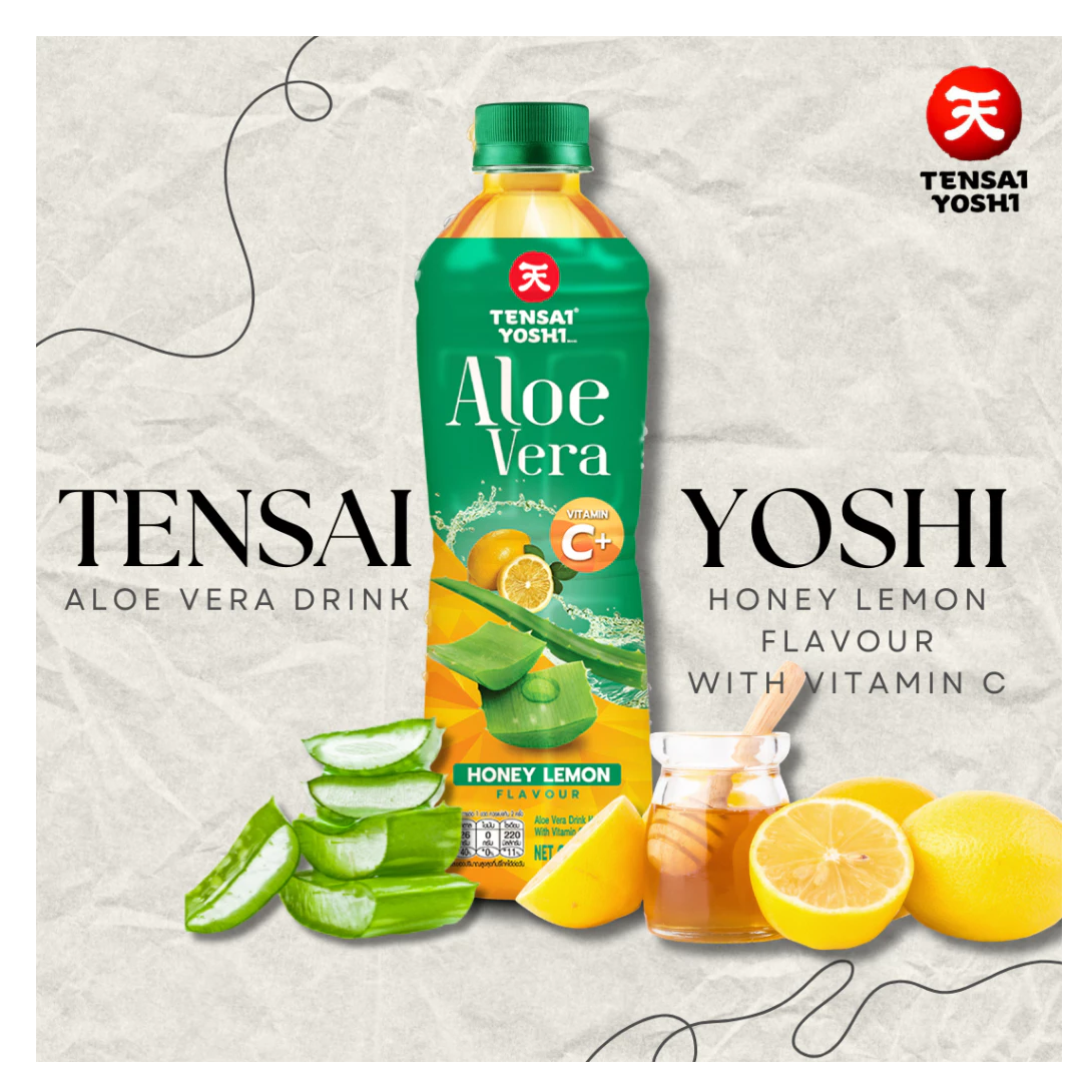 TENSAI YOSHI : 蜂蜜柠檬味芦荟饮品 添加维生素C (440 毫升) - 1