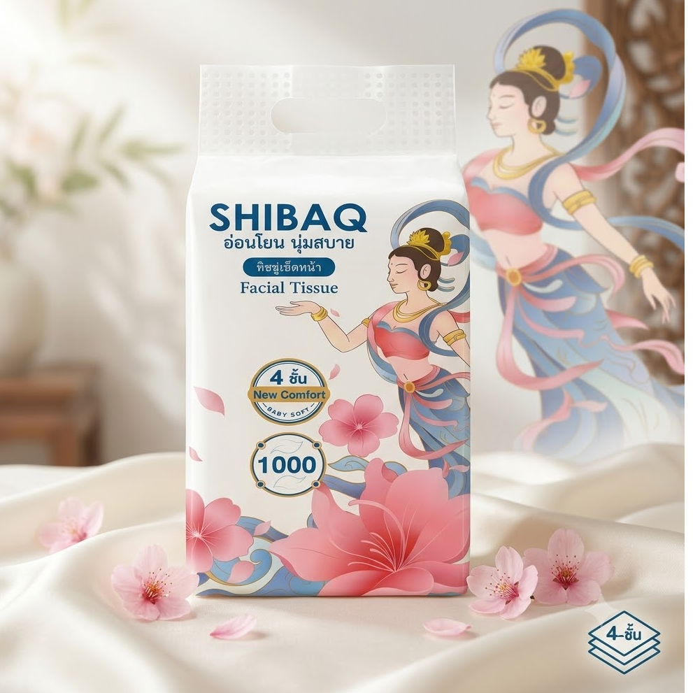 SHIBAQ Hanging Facial Tissue (Mega Pack) - 1