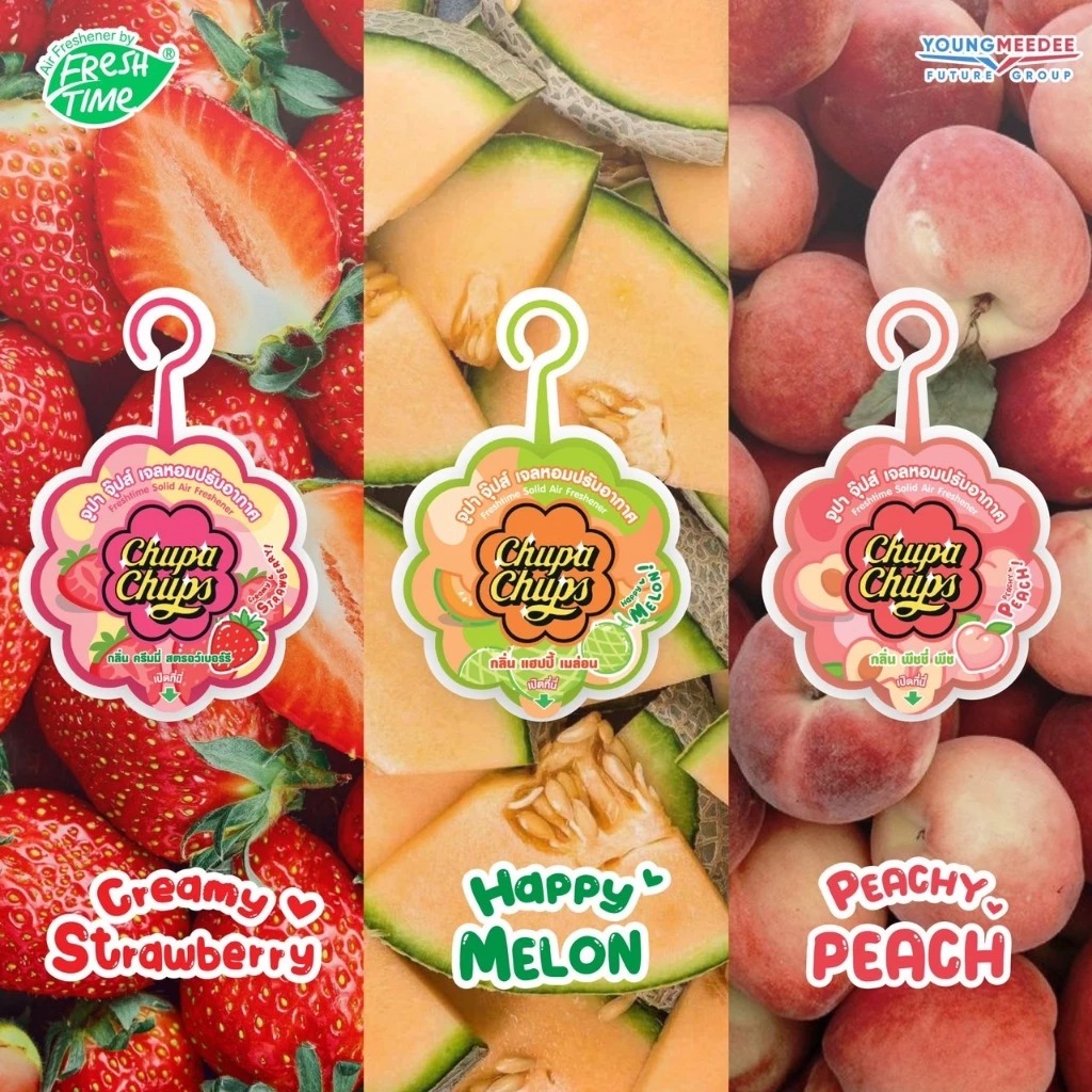 FRESH TIME Solid Air Freshener: CHUPA CHUPS Edition - Peachy Peach Scent (60 g.) - 4