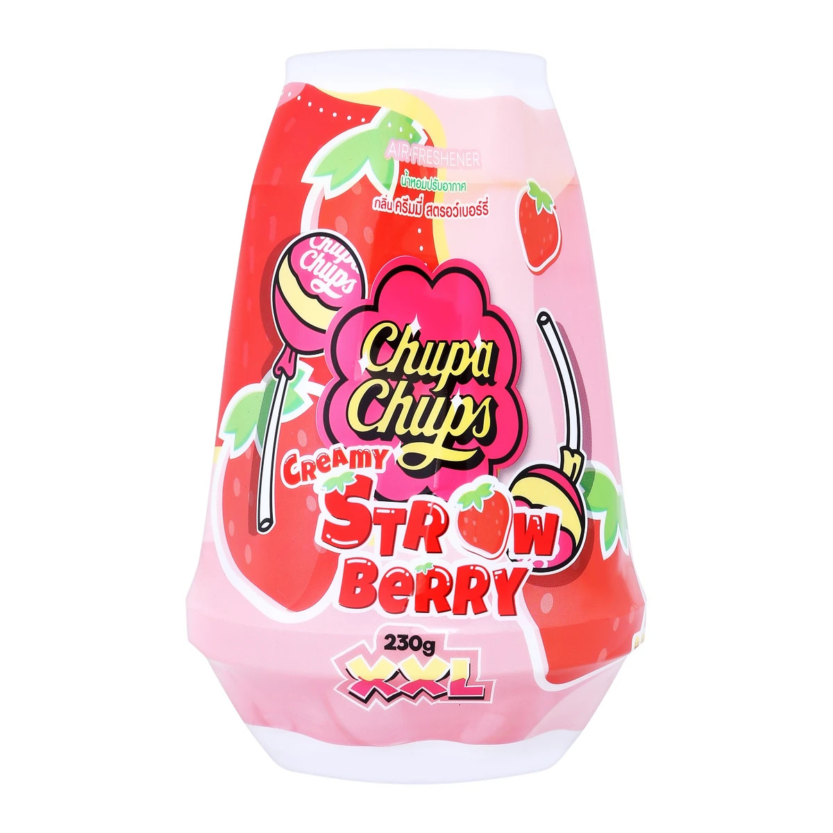 FRESH TIME Scented Gel Air Freshener: CHUPA CHUPS Edition - Creamy Strawberry Scent (230 g.) - 2