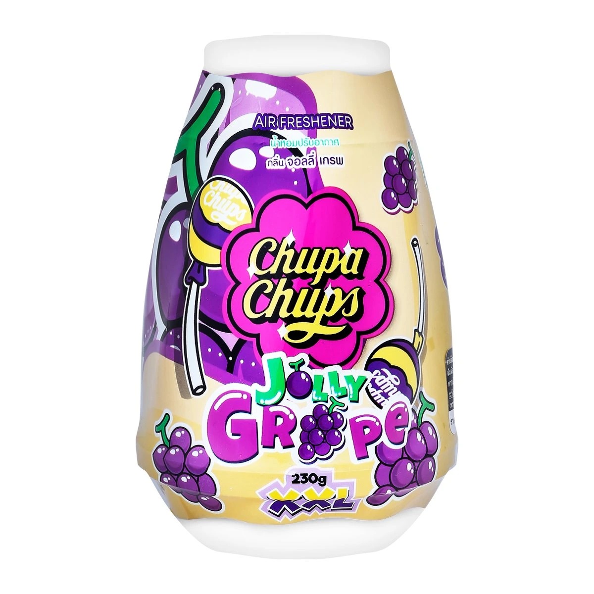 FRESH TIME Scented Gel Air Freshener: CHUPA CHUPS Edition - Jolly Grape Scent (230 g.) - 2