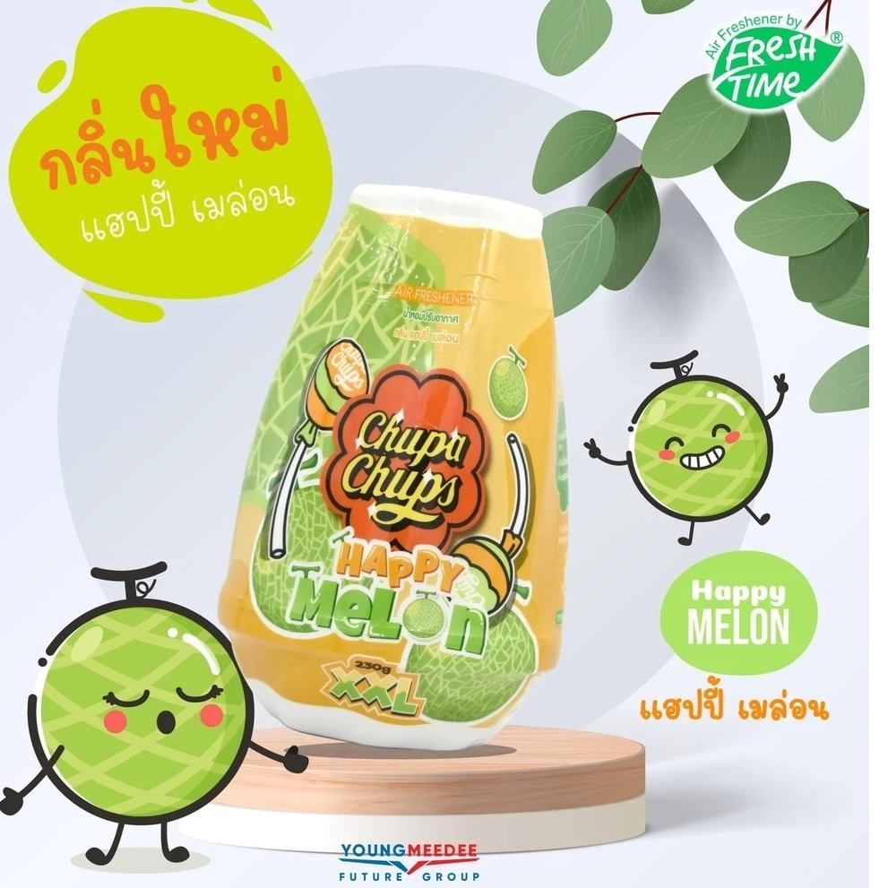 FRESH TIME Scented Gel Air Freshener: CHUPA CHUPS Edition - Happy Melon Scent (230 g.) - 1