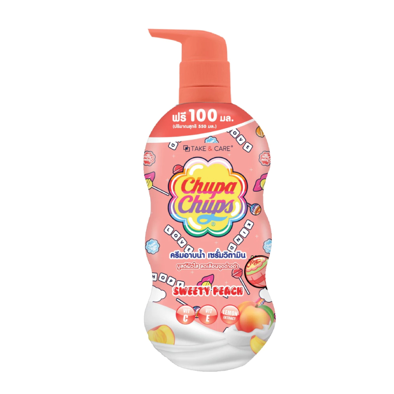 TAKE & CARE Bath & Shower Cream: CHUPA CHUPS Edition - Sweety Peach Scent (550 ml.) - 2