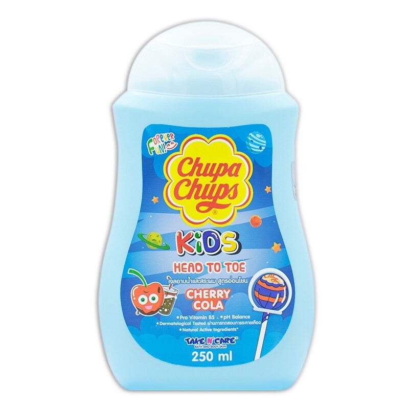 TAKE & CARE Kids Head to Toe Wash: CHUPA CHUPS Edition - Cherry Cola Scent (250 ml.) - 2
