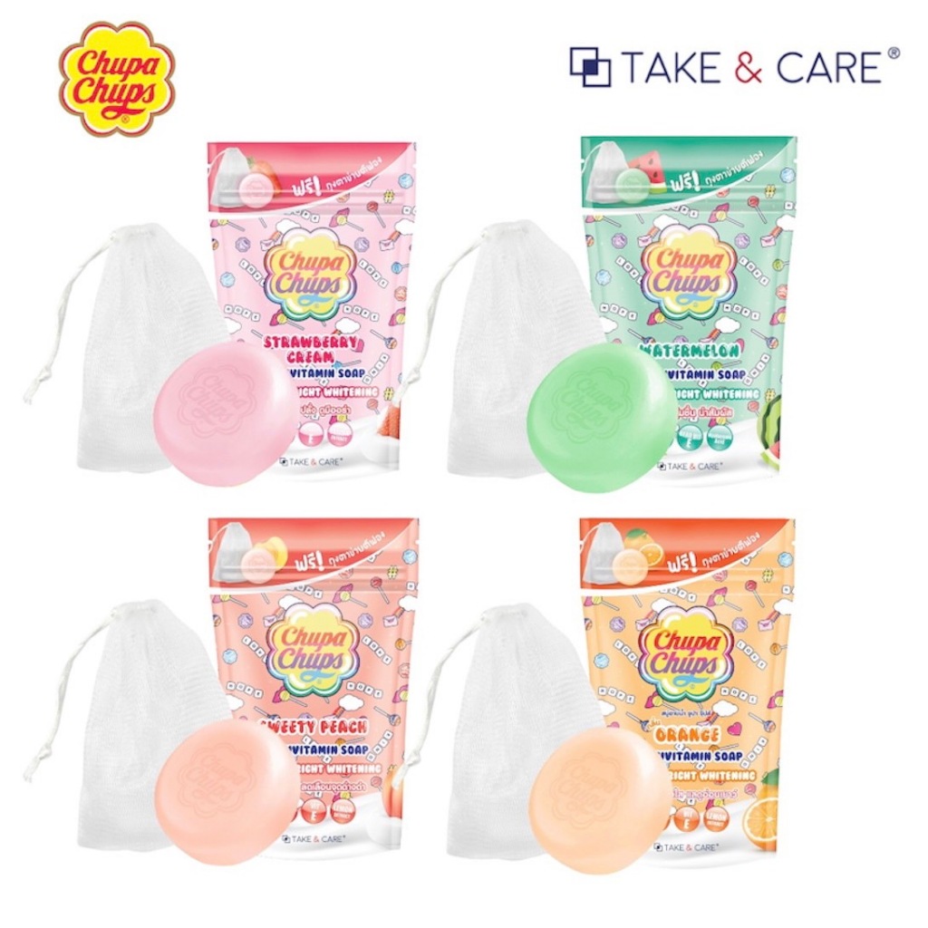 TAKE & CARE Vitamin Soap: CHUPA CHUPS Edition - Strawberry Cream Scent (80 g.) - 6