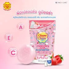 Take & Care 珍宝珠 (Chupa Chups) 维他命美白香氛美肤皂 - 草莓奶油香 (80克) - 3