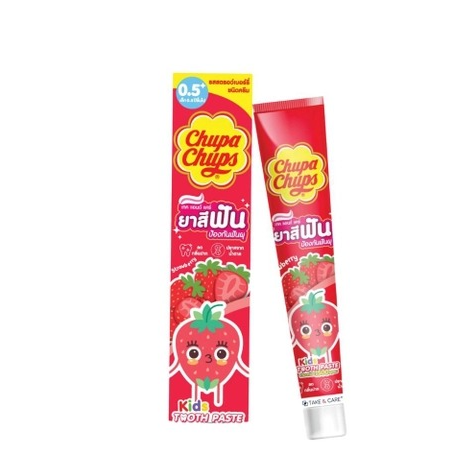 Take & Care 珍宝珠 (Chupa Chups) 儿童防蛀健齿牙膏 - 草莓香 (40克) - 1