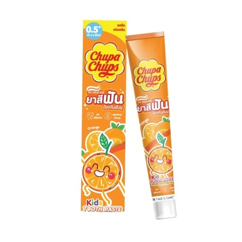 Take & Care 珍宝珠 (Chupa Chups) 儿童防蛀健齿牙膏 - 鲜橙香 (40克) - 1