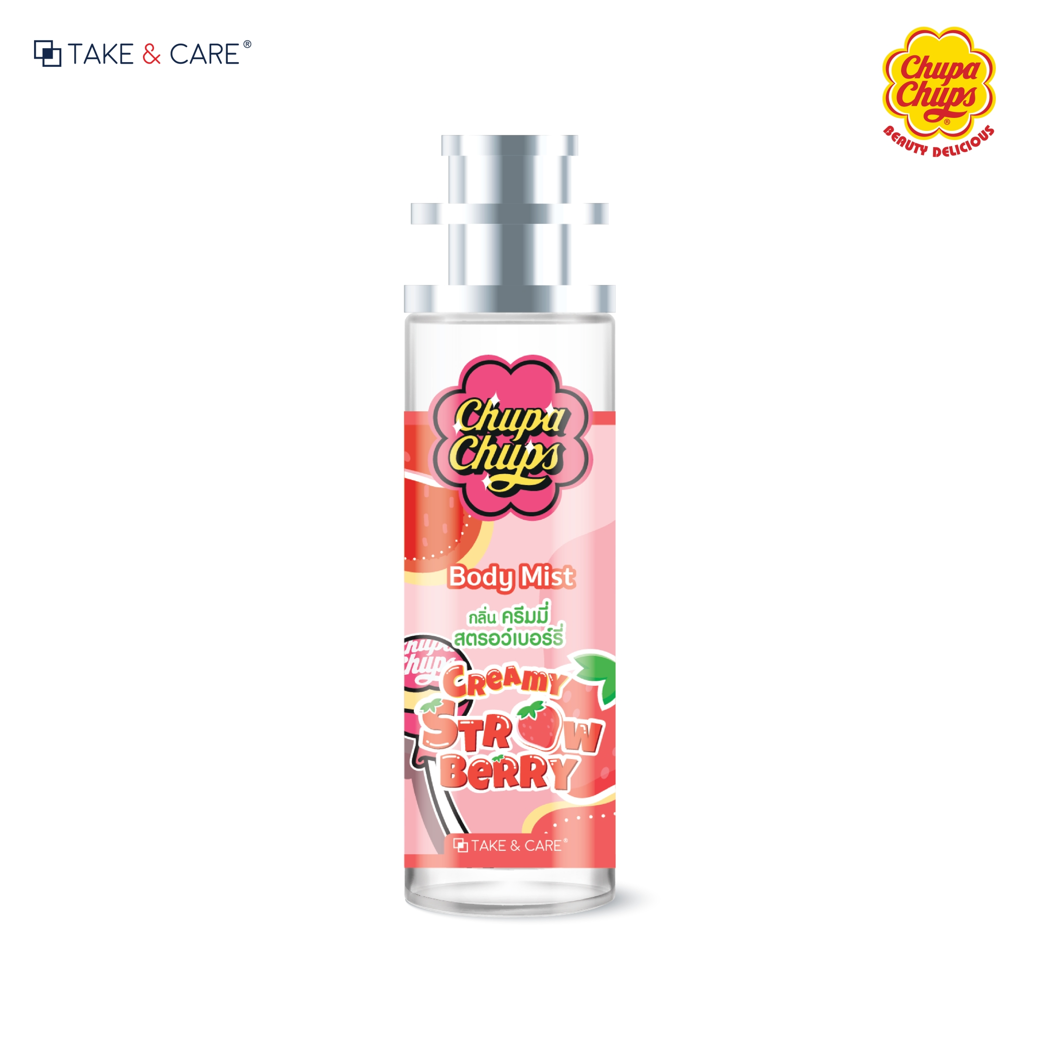 Take & Care 珍宝珠 (Chupa Chups) 柔肤亮发香氛喷雾 - 草莓香 (30毫升) - 1