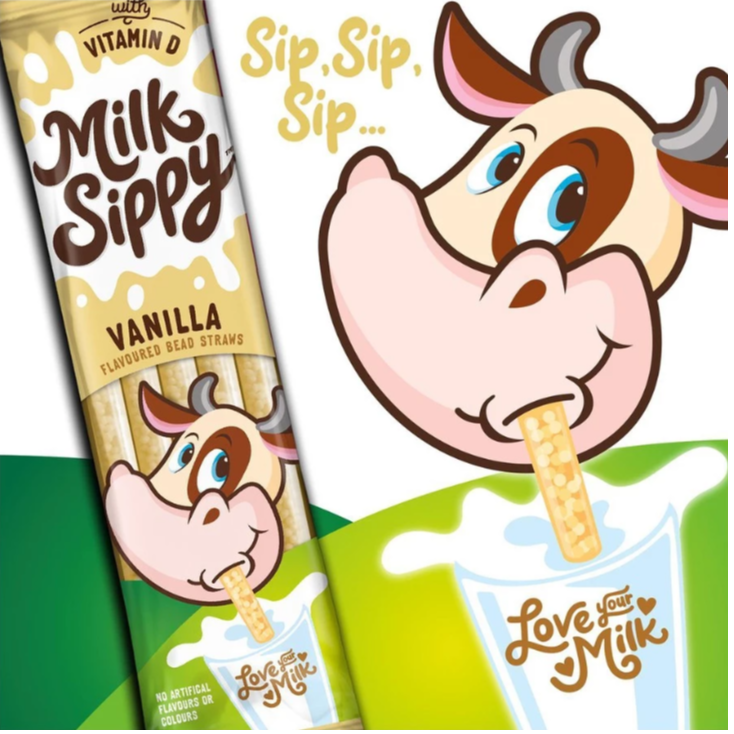 Milk Sippy หลอดดูดนม รสวานิลลา (ขนาด 30 กรัม : 5 หลอด x 6 กรัม) - 1
