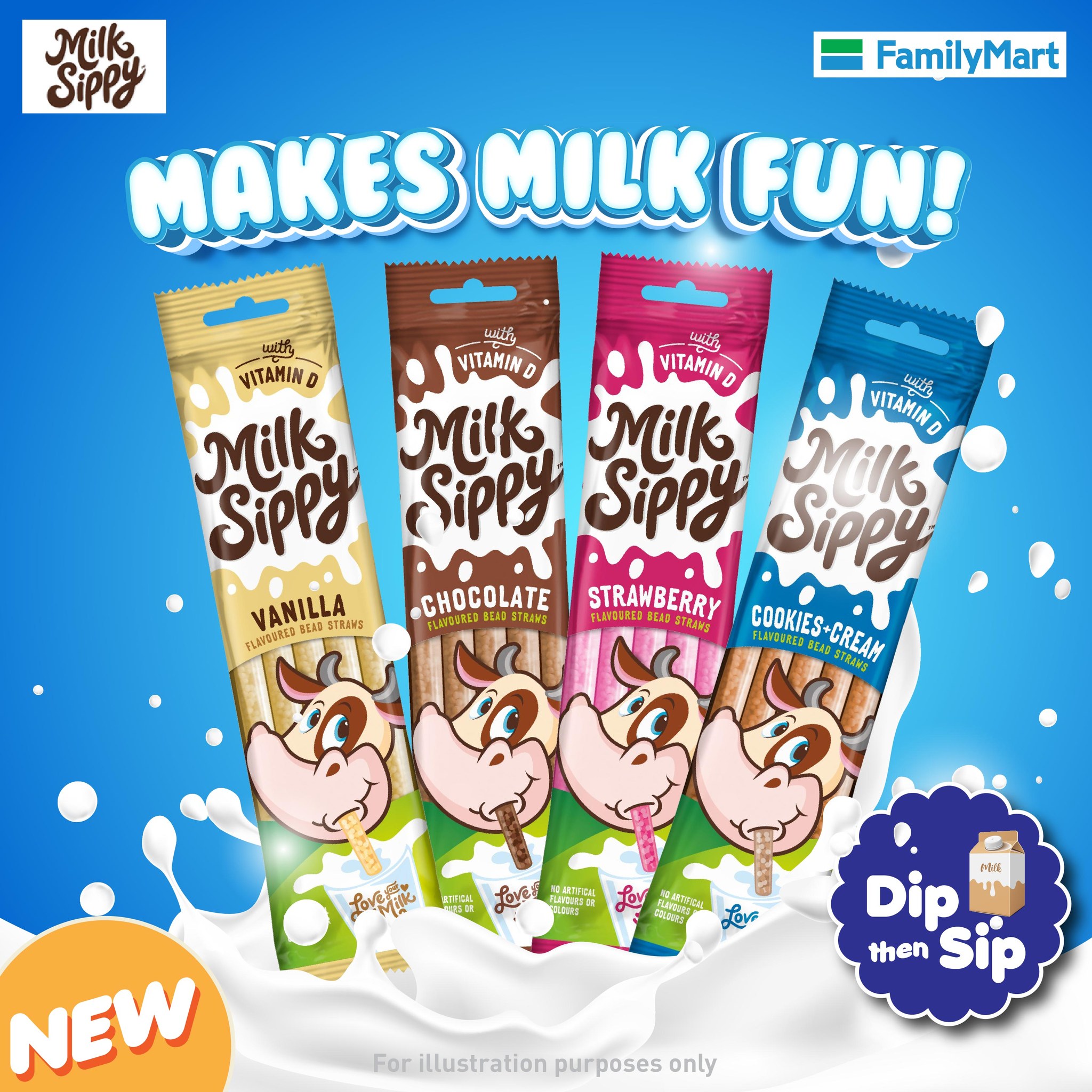 Milk Sippy หลอดดูดนม รสวานิลลา (ขนาด 30 กรัม : 5 หลอด x 6 กรัม) - 3