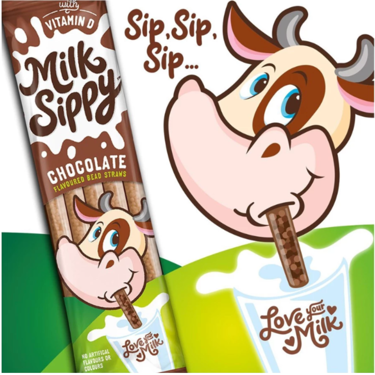 Milk Sippy – Chocolate Flavor Flavored Milk Straws (30g : 5 Straws x 6g) - 1