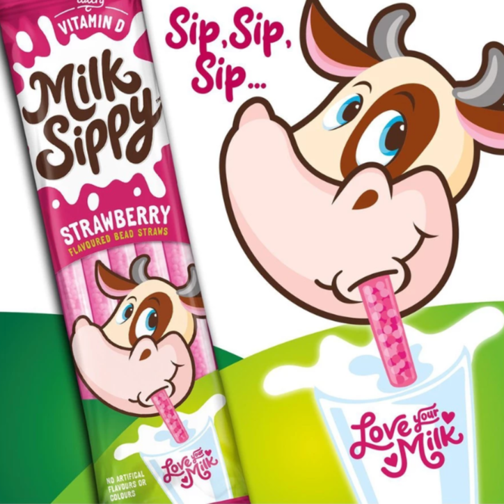 Milk Sippy 草莓味神奇牛奶吸管 (30克 : 5支 x 6克) - 1