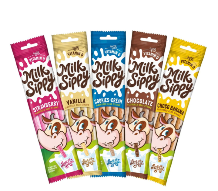 Milk Sippy – Strawberry Flavor Flavored Milk Straws (30g : 5 Straws x 6g) - 3