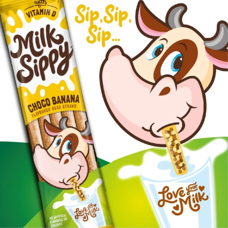 Milk Sippy 巧克力香蕉味神奇牛奶吸管 (30克 : 5支 x 6克) - 1