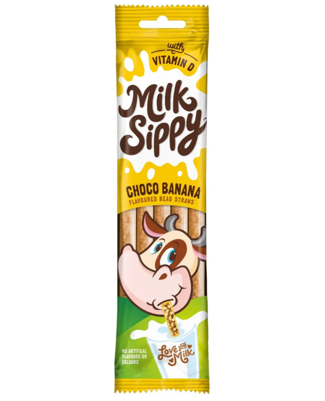 Milk Sippy หลอดดูดนม รสช็อคโก้บานาน่า (30 กรัม : 5 หลอด x 6 กรัม) - 2