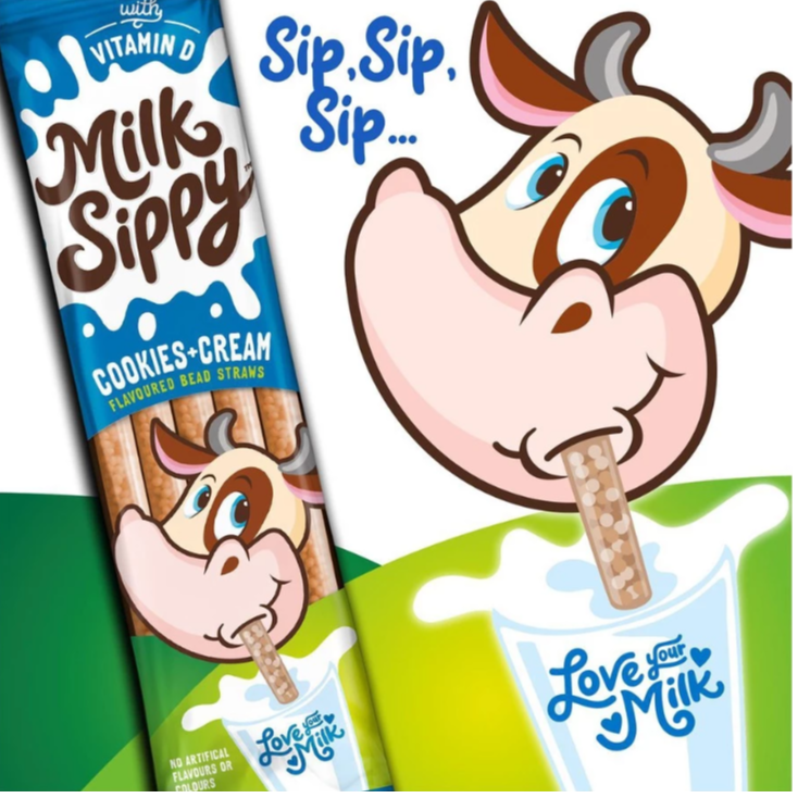 Milk Sippy 奥利奥曲奇奶奶油味神奇牛奶吸管 (30克 : 5支 x 6克) - 1