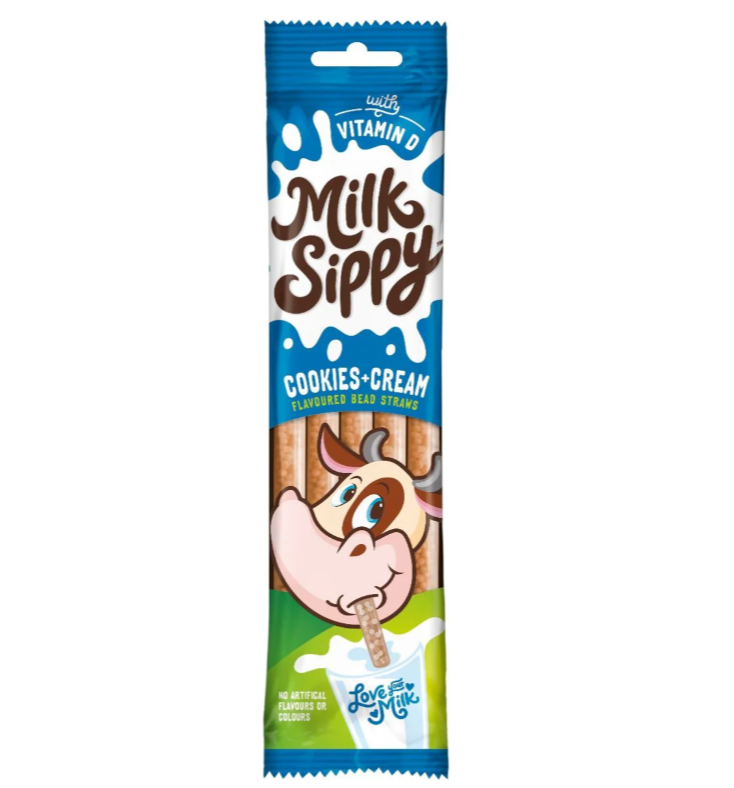 Milk Sippy – Cookies & Cream Flavor Flavored Milk Straws (30g : 5 Straws x 6g) - 2