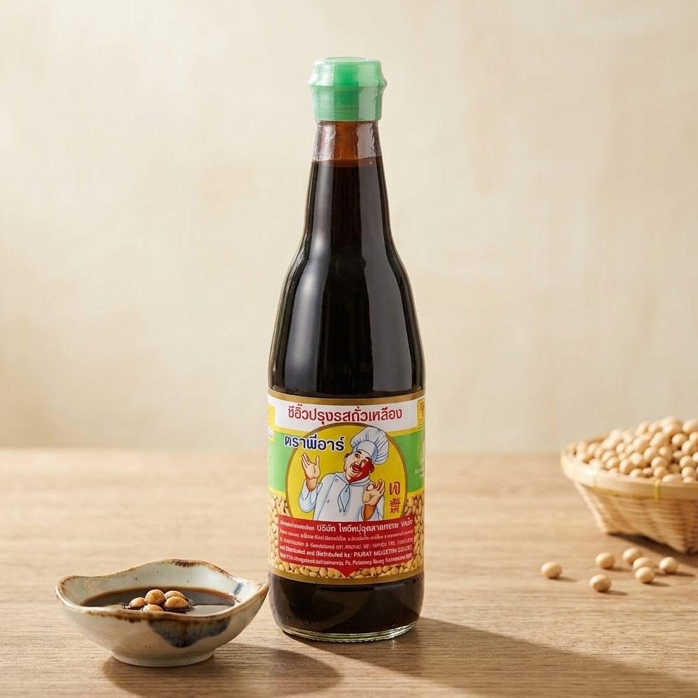 PR Brand Green Cap Seasoned Soy Sauce (600ml) - 1