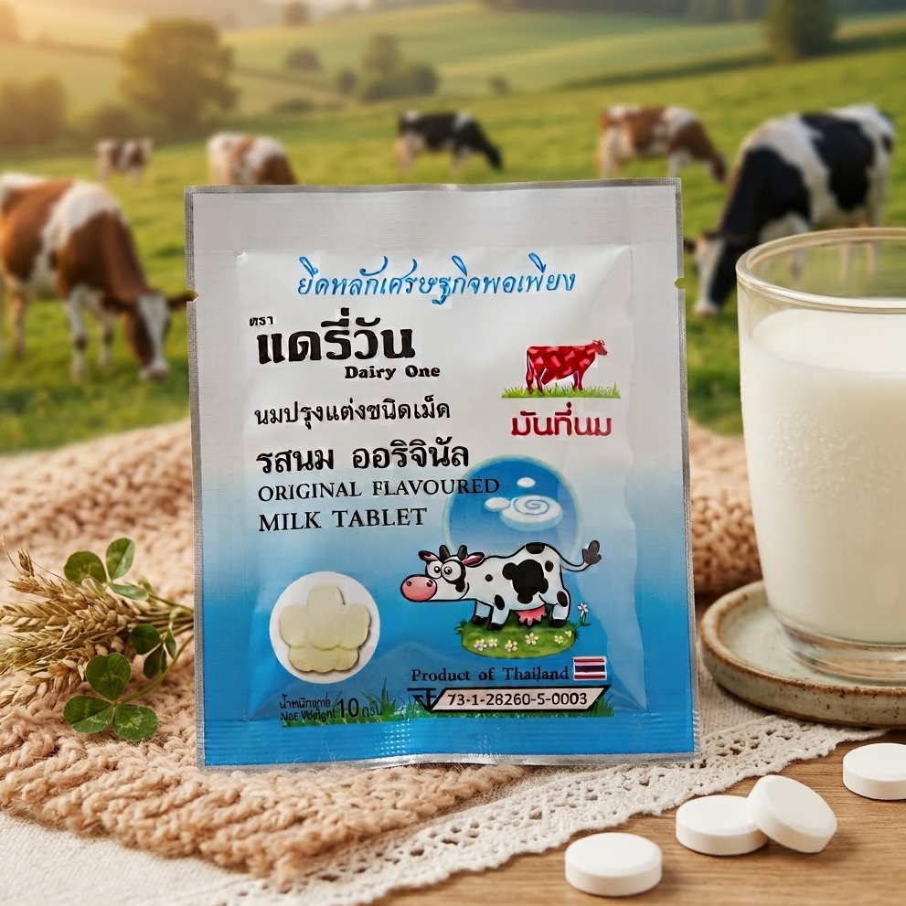 Dairy One Original Milk Tablets (10g : Sachet / 120g : Box) - 1
