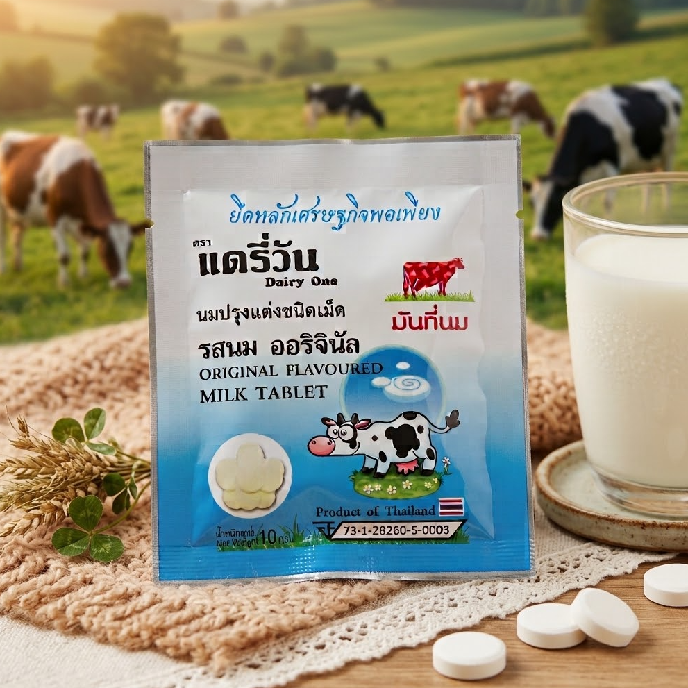 Dairy One 奶宝原味牛奶片 (10g : Sachet / 120g : Box) - 1