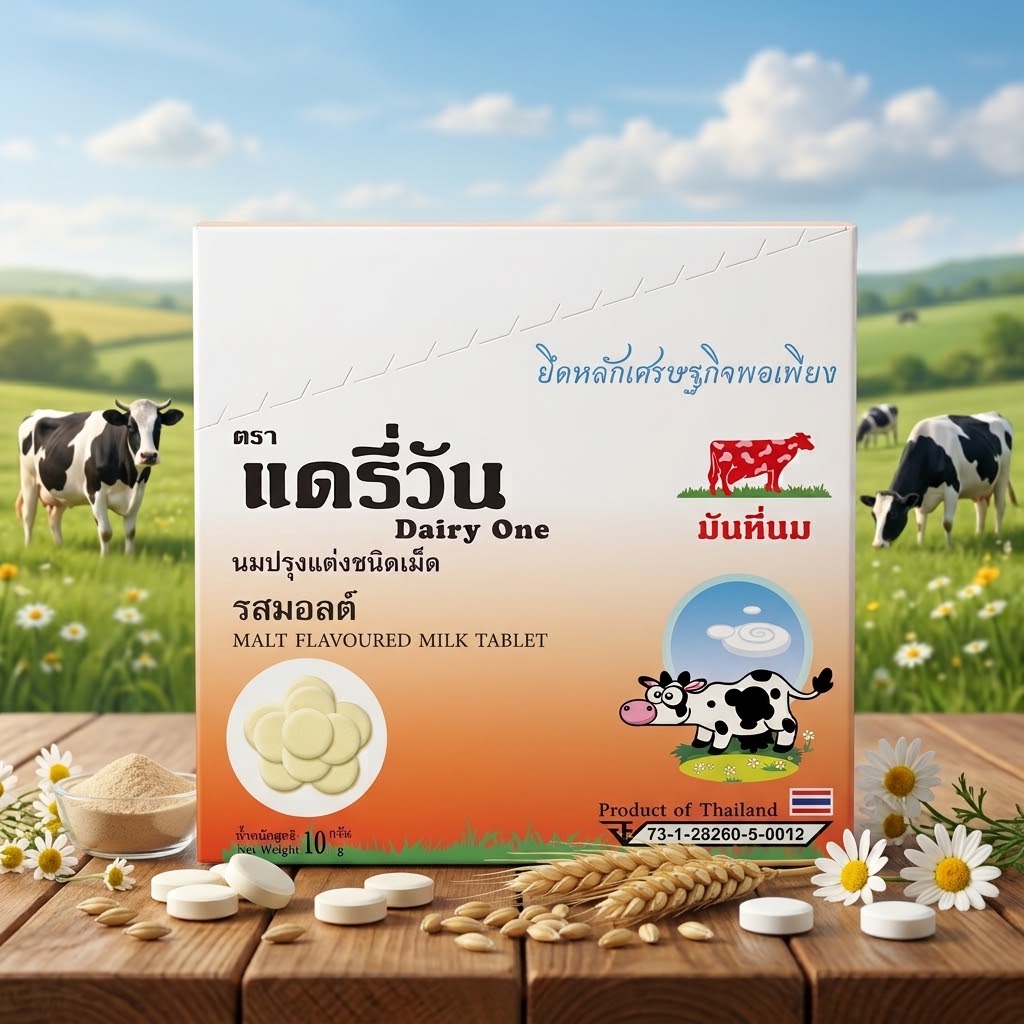 Dairy One Malt Milk Tablets (10g : Sachet / 120g : Box) - 2