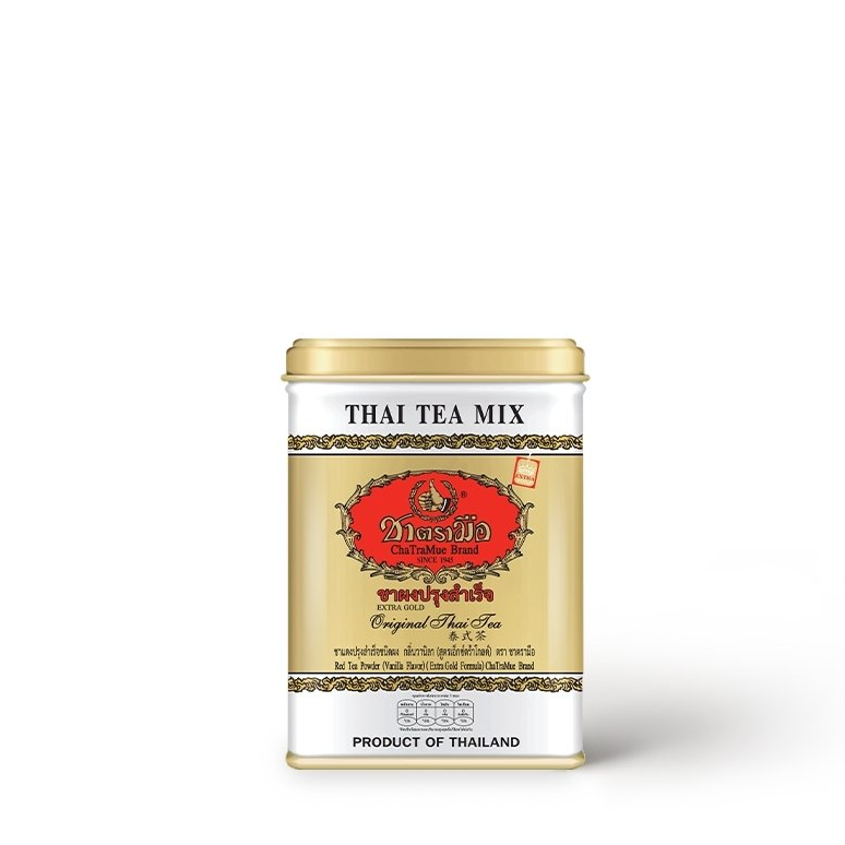 ChaTraMue Brand Thai Tea Extra Gold Tea Bags 50 Bags (125g Tin) - 1