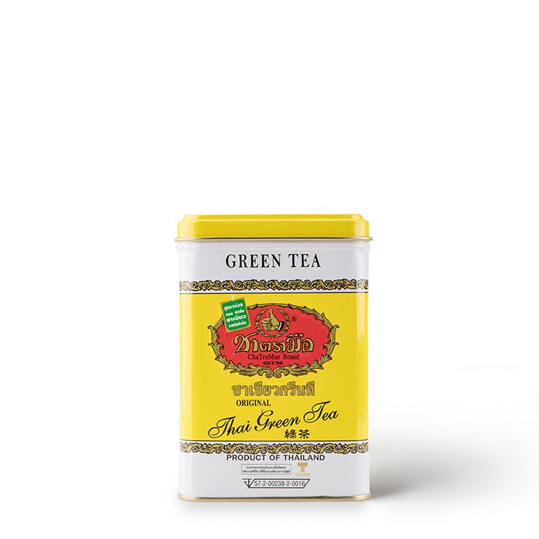 ChaTraMue Brand Green Tea (Without Milk) Tea Bags 50 Bags (125g Tin) - 1